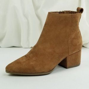 A New Day 7W Women’s Cognac Valerie Side Zip Pointed Toe Ankle Boots/Bootie
